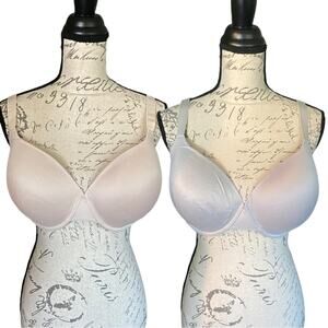 Secret Shine Set of 2 Light Pink Light Gray Bras Size 40DD